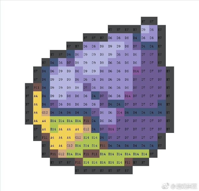 宝可梦拼豆图纸 树果（色号Mard）